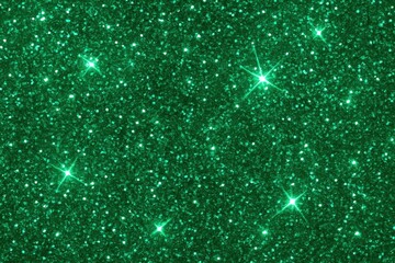 A vivid emerald-green sparkle background filled with dense glitter particles