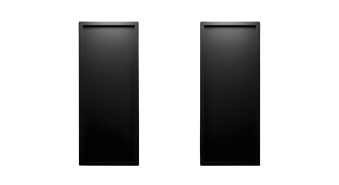 Black pause button icon vector graphic isolated on white background for web and media controls