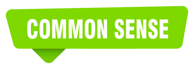 common sense sticker. common sense sign isolated on transpatent background