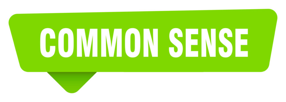 common sense sticker. common sense sign isolated on transpatent background