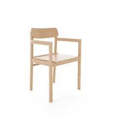 old wooden chair isolated