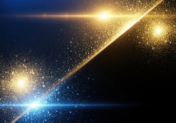 A bold triple-tone luxury background featuring deep royal blue, glowing metallic gold, and sleek jet black gradients.