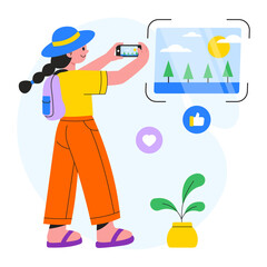 Mobile Photographer PNG file on transparent background