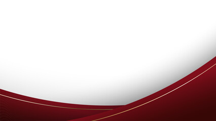 Red Gold Wave Abstract Shape Border and Corner Frame Vector Set Collection. Decorative Elements Corners, Borders, and Frame