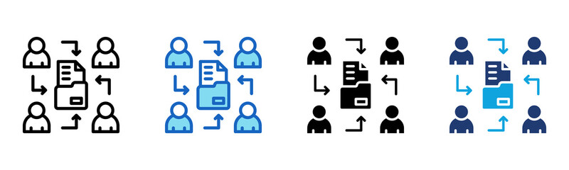 Fototapeta premium File Sharing icon Multi Style Vector Illustration