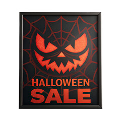 Halloween sale banner. spooky promotion poster