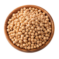 bowl of chickpeas isolated on transparent cutout background