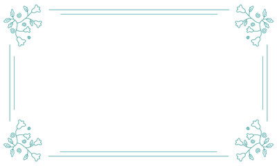 floral decorative frame. frame for letters, certificates, documents. abstract frame. vector illustration