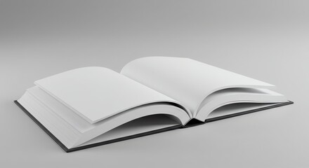 Open book with blank pages