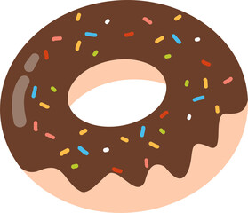 donut with chocolate icing
