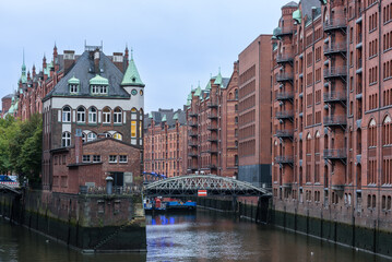 Naklejka premium Wasserschloß, in der Speicherstadt, Hamburg