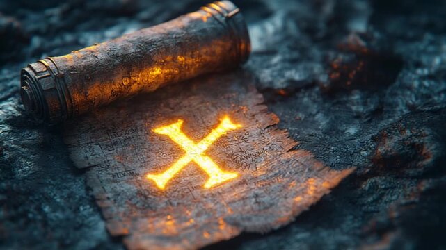 Glowing Treasure Map Reveals Secret Location.