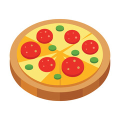 pizza isolated on white background