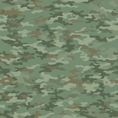 Fototapeta premium Seamless green and brown military camouflage pattern background. Vector Illustrations. EPS Editable