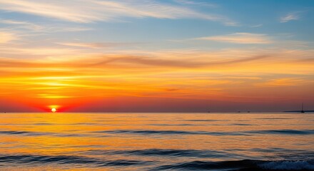 Fototapeta premium sunset over the sea