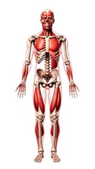 Full Human Musculoskeletal System with Muscle Overlay