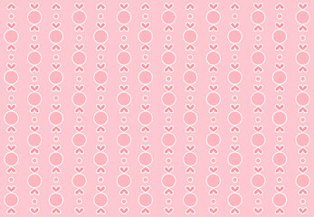 丸とハートの夢かわいいシームレス背景