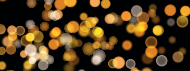 Abstract color shining bokeh isolated on transparent background. Lights and sparks glitter glowing effect. Lens flare Christmas or New Year holiday card.