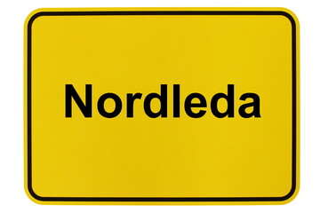 Illustration eines Ortsschildes der Gemeinde Nordleda in Niedersachsen	
