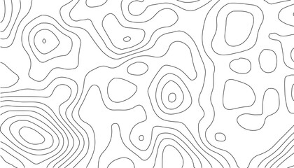 Topographic Line Map in Antique Style, Capturing Natural Landforms Through Contour Drawing with a Weathered, Vintage Outdoor Adventure Vibe.