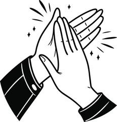 Clean Minimal Applauding Gesture Design