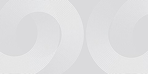 Fototapeta premium Abstract white glowing geometric lines on gray background. Modern shiny blue circle lines pattern. Futuristic technology concept. banners, posters, cards, wallpapers, sites. background