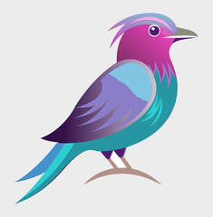 Lilac-breasted Roller — Hyperrealistic 8K Digital Illustration with Vibrant Plumage