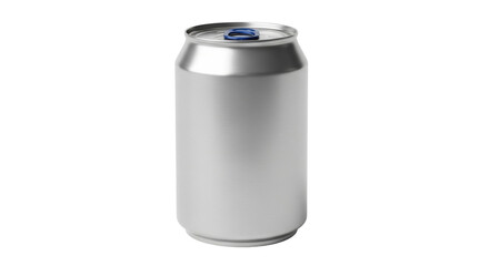 Isolated metal drink can mockup template, blank soda or juice canned beverage container