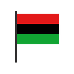 Vector art of panafrican flag, also known as the african american flag