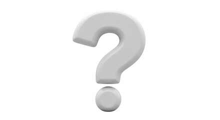 Isolated question mark symbol graphic on background, represents unanswered inquiry concept