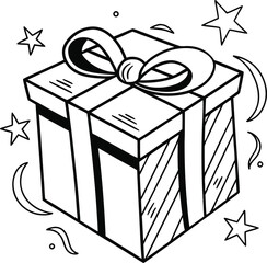 Clean Minimal Wrapped Gift Icon