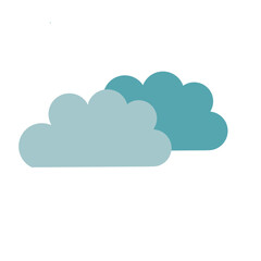 Obraz premium Simple blue cloud vector illustration design