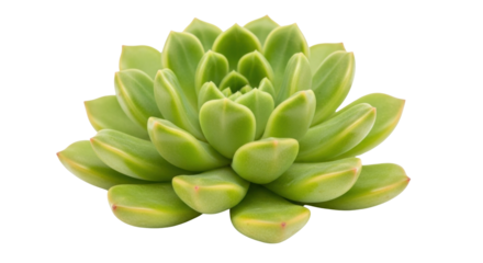 Isolated succulent rosette, small beautiful plant, fresh foliage, green colors with soft details