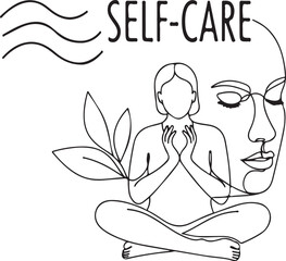 “Editable Self Care Slide Design | Motivational Wellness Presentation Template | Mindfulness, Positivity, Mental Health, and Self Growth Background for Adobe Stock, Commercial Use Ready”