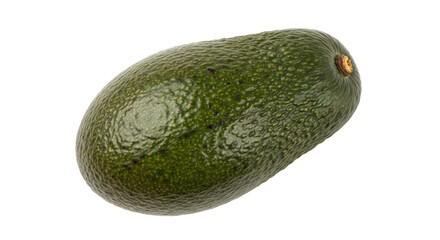 Isolated whole fresh dark green avocado pear, a healthy fruit, food ingredient, diet item