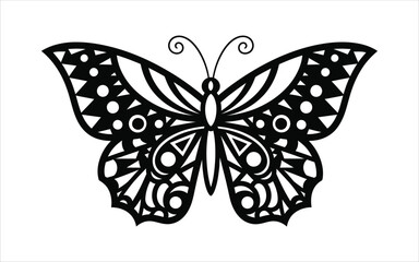 Vectorized Butterfly for print, decoration, Wallpaper, Commercial use, Sketch.