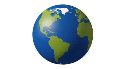 Isolated planet showing continents, a vibrant representation of Earth viewed from space