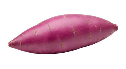 Isolated Japanese Sweet Potato, purple vegetable, root crop, healthy organic food, no background