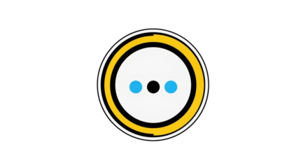 Isolated symbol representing communication, connectivity or networking in a modern style