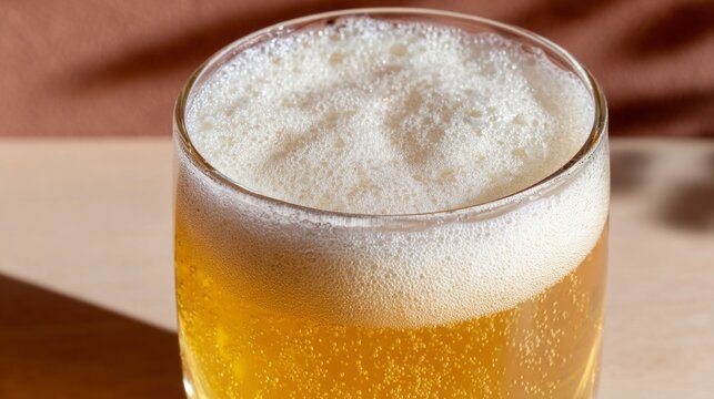 Golden effervescence swirls in a sunlit brew, heralding Oktoberfest revels and midsummers ale alchemy, effervescent libation ritual