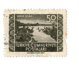 A vintage postage stamp from Turkey.