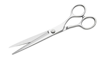 Isolated Haircutting scissors open on a plain background, stylist salon equipment supply