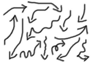 Hand Drawn Arrows PNG - Transparent Sketch Style