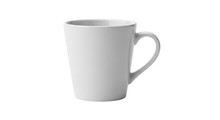 Isolated ceramic coffee mug, minimal plain design, simple, elegant, and ready for customization