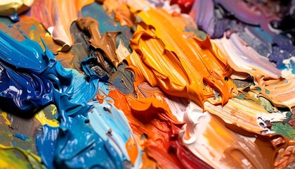 Vibrant paint strokes