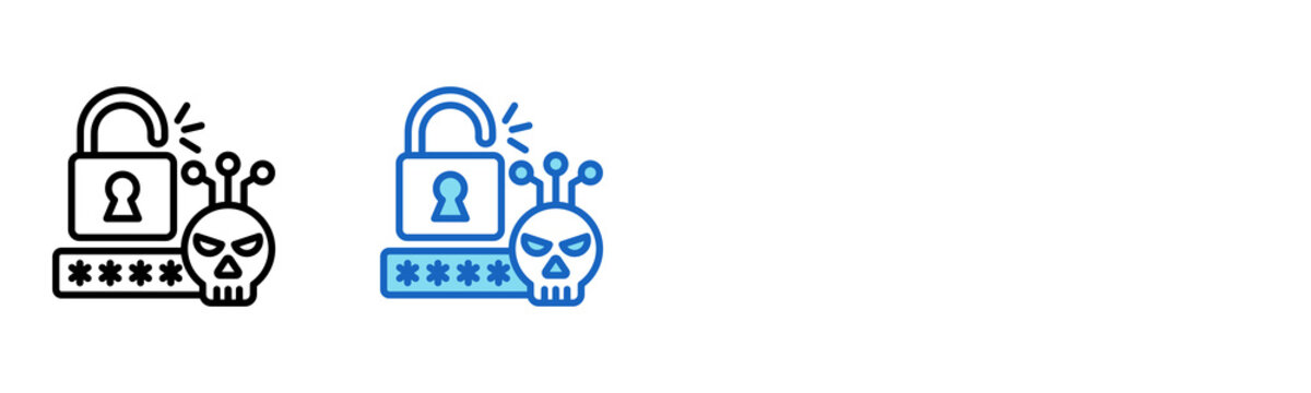 Vulnerability icon Multi Style Vector Illustration