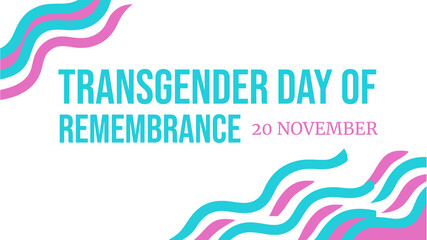 Obraz premium Creative Transgender Day of Remembrance banner template, isolated on white background for digital and print use