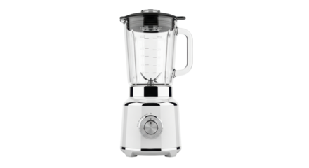 Isolated modern blender in studio shot perfect for healthy smoothies and food preparation