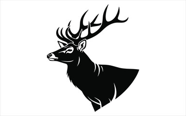 Vectorized Deer for print, decoration, Wallpaper, Commercial use, Sketch