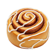 Fototapeta premium Delicious Cinnamon Roll Isolated on Transparant Background for Sweet Indulgence